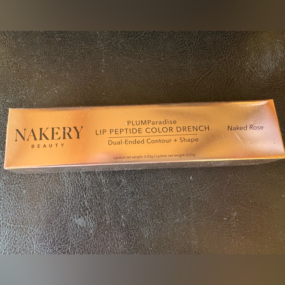 Nakery Beauty PLUMParadise Lip Peptide Color Drench Lipstick & Liner-Naked Rose